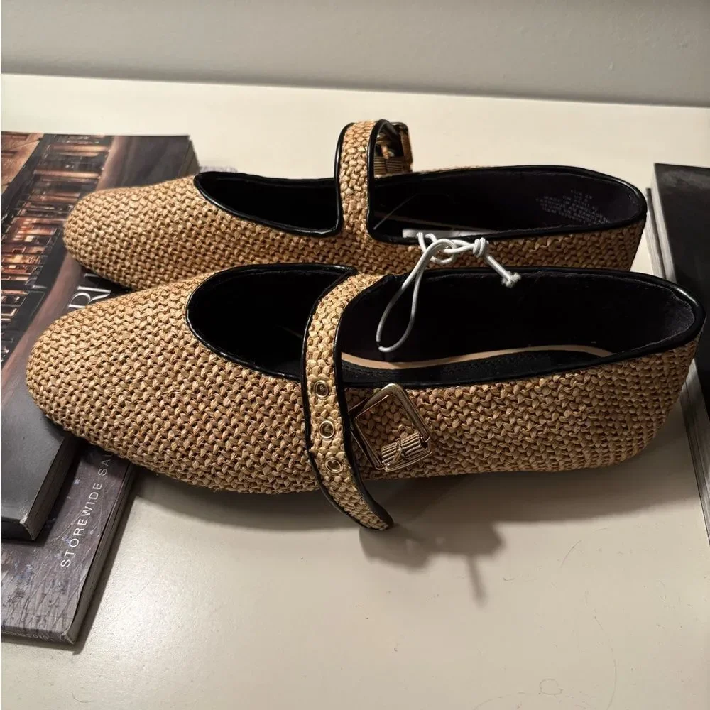 H&M Raffia Braided Ballet Flats NWT - Picture 6 of 8